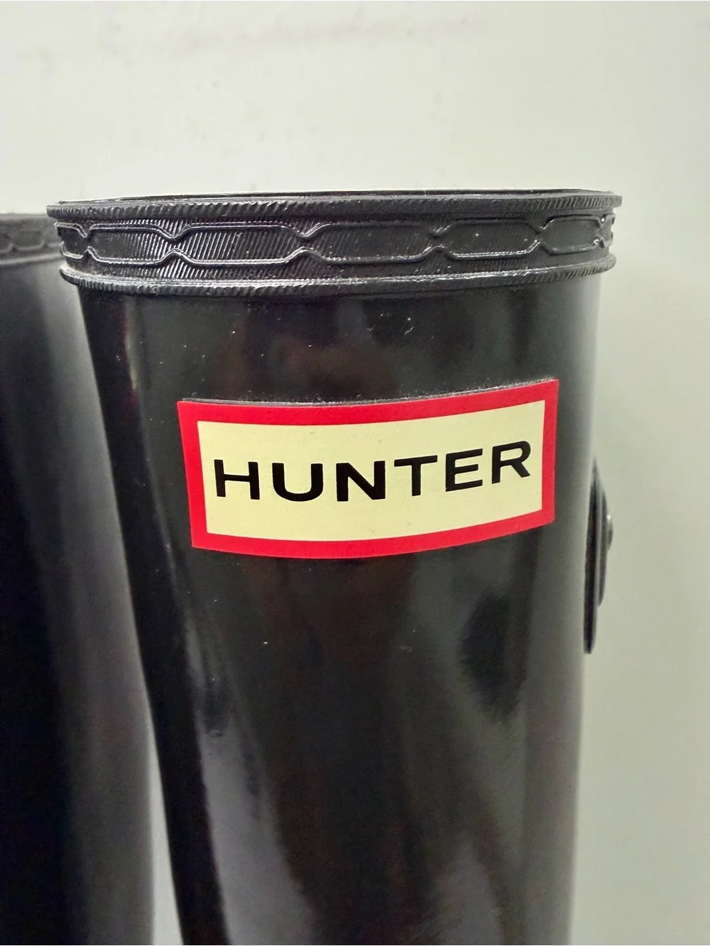 Hunter Women's Original Tall Gloss Rain Boots Black Size 7